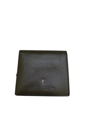 ROBERTA DI CAMERINO - GREEN LEATHER COMPACT BIFOLD SNAP WALLET